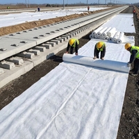 Géotextile non tissé aiguilleté en filament de polyester PET pour routes, voies ferrées et décharges – Tissu géotextile