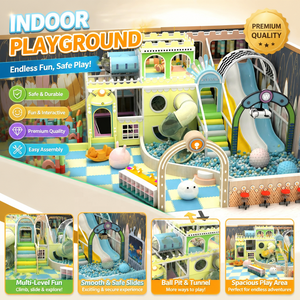 Increase Foot Traffic Commercial <b>Indoor</b> Playground with <b>Slide</b> for Family Restaurant Kids Area - Product Image 1