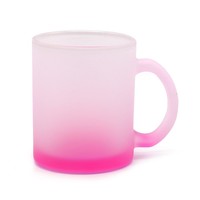 Tasse en verre dépoli écologique de 11oz d'une capacité de 350ml/400ml tasses en céramique de logo de transfert de chaleur de conception classique moderne d'école
