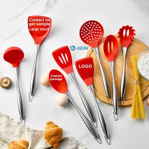 ชุดเครื่องครัวซิลิโคนคุณภาพสูง Kaimi พร้อมด้ามจับสแตนเลส ชุดอุปกรณ์อบขนมสำหรับทำอาหารที่บ้าน - Product Image 1
