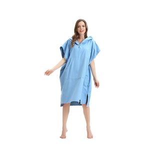 Serviette de plage <span class=keywords><strong>Poncho</strong></span> à capuche en microfibre pour adultes, vente en gros, en vrac, personnalisée - Product Image 3
