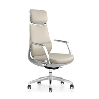 Chaise de bureau moderne en cuir PU, réglable en hauteur, inclinable et pivotante, confortable pour une assise professionnelle.