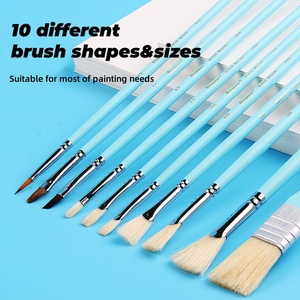 Set di 10 Pennelli Professionali Paul Cezanne con Manico in <span class=keywords><strong>Legno</strong></span>, Setole per Pittura a Olio, con Scatola in Plastica - Product Image 2