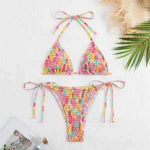 Ensemble de maillots de bain personnalisés à dos ouvert, string, vêtements de plage, bikinis pour jeunes filles, ensemble deux pièces, ensemble de bikinis personnalisés à vendre - Product Image 5