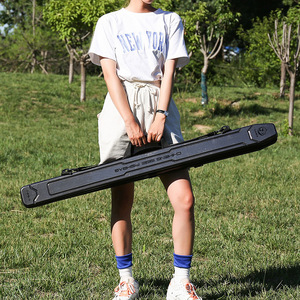 Bolsa para cañas de pescar de 125 cm, carcasa dura de PVC con correa para el hombro para pesca al aire libre, unisex - Product Image 2