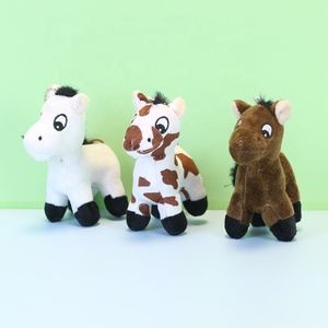 Mainan kuda mewah kartun lucu terbaru boneka hewan 13cm mainan kuda mewah gantungan kunci mewah Modern - Product Image 2