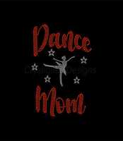 Dance Mom Rhinestone Transfer Sparkling Diamond Design Hot Fix Iron-on Bling Template Motif pour T-Shirts