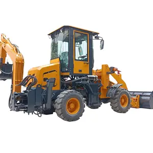 4x4 máy kéo nhỏ gọn với loader và backhoe với backhoe loader