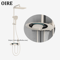 Oire UFO Design White Piano Key 4 Fonctions Ensemble de douche Salle de bain Système de mélangeur de douche à effet pluie chaude et froide de luxe