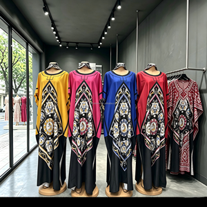 Robe longue décontractée grande taille <span class=keywords><strong>pour</strong></span> <span class=keywords><strong>femme</strong></span>, style créateur, imprimé rayé, collection été 2026, Abaya islamique, vêtement musulman africain - Product Image 4
