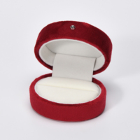 Boîte à bagues en cuir PU OEM ODM, plusieurs couleurs unies, logo personnalisé, pour demande en mariage, présentation de bijoux, cadeau Saint-Valentin