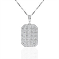 Collier pendentif en pierre précieuse Ice Hip Hop Moissante, plaqué argent 925, or blanc, pendentif de poitrine, bijoux fins et élégants pour femmes