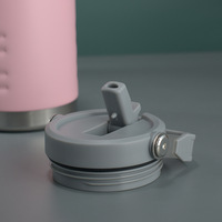 Bouteille d'eau grande capacité robuste avec couvercle à paille rabattable et poignée, thermos isotherme personnalisé 50 oz, gobelet thermolaqué 50 oz