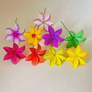 Pique à cheveux en plumeria, accessoires capillaires floraux en mousse, tige unique, diadème artificiel style insulaire, diadème hibiscus polynésien, Hakus - Product Image 1