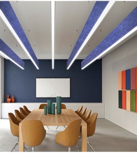 Lámpara Colgante Lineal LED Acústica para Techo Interior, Absorbente de Sonido, Regulable <span class=keywords><strong>DALI</strong></span>, 50000H, para Oficina, Sala de Conferencias - Product Image 1