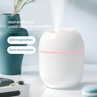 Mini humidificateur d'air ultrasonique portable en plastique à bas prix 220ml diffuseur d'huile essentielle USB de bureau pour voiture à la maison garantie 1 an