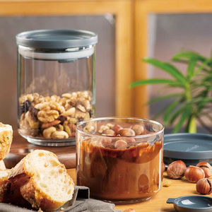 Bocaux de conservation alimentaire <span class=keywords><strong>en</strong></span> <span class=keywords><strong>verre</strong></span> borosilicate <span class=keywords><strong>Luminarc</strong></span> 0,5L/0,75L/1L <span class=keywords><strong>avec</strong></span> couvercles hermétiques, contenants de cuisine pour épices, desserts, fruits secs - Product Image 3