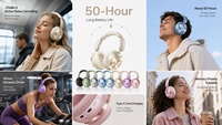 Casque sans fil sport ANC à réduction de bruit, casque supra-auriculaire pour la musique, vente flash
