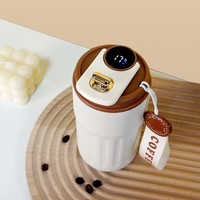 Tasse thermos intelligente numérique en acier inoxydable 304 avec affichage de la température par LED pour café avec bouteilles d'eau de 450ml