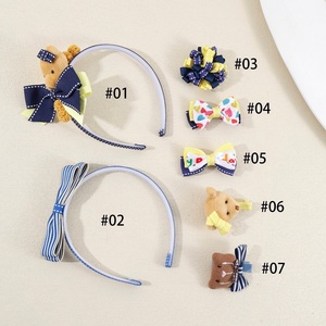 Accessoires pour cheveux à nœuds mignons pour enfants, serre-têtes et pinces de princesse de haute qualité pour filles, pour fêtes et cadeaux - Product Image 2