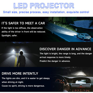 Projecteur laser bi-LED de haute qualité 3 pouces, phare 140W 10000 lumens 6000K, forme d'ampoule H4, 12V, adaptable à tous les véhicules - Product Image 4