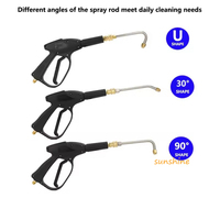 Lance à Jet de tige en métal SS pour coude de nettoyeur haute pression baguette d'extension de pistolet à eau multi-angle 1/4 connexion rapide forme 30 °/90 °/U