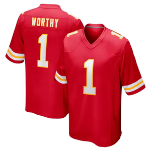 Großhandel Genähte Kansas City Patrick <span class=keywords><strong>Mahomes</strong></span> American Football Trikots 87 Travis Kelce 9 Kenneth Walker Football Shirts - Product Image 4