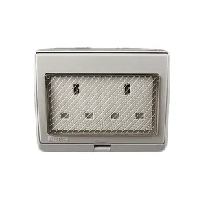 IP55 Double Single Sockets And Switches Box Electrical Ready Stock Manufacturers 13A Europe Socket Switch Wall Cover