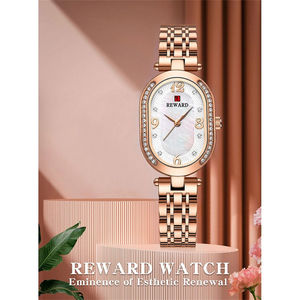 REWARD RD21058L Reloj de Pulsera para Mujer en Oro Rosa, Relojes de Cuarzo Ultrafinos de Lujo, Correa de Acero Inoxidable, Regalo para Damas y Chicas - Product Image 2