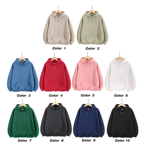 Sweat à capuche unisexe épais et lourd en coton 100% uni pour l'hiver, surdimensionné, avec impression de logo personnalisé du fabricant pour hommes - Product Image 4