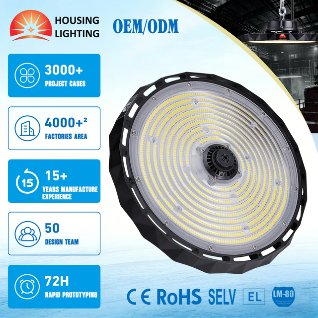 Zigbee Dimmable ufo Light 200w 160lm/W 200lm/W 5000k Led Highbay Light Industrial with Motion Sensor