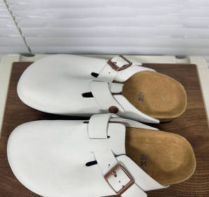 Birkenstocks Mocassins en cuir véritable en cuir de vache Chaussures de plage à semelle souple pour femmes et hommes pour l'été, l'<span class=keywords><strong>hiver</strong></span> et le printemps - Product Image 4