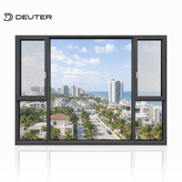 Ventanas Abatibles de Aluminio 6060-T66 Resistentes a la Corrosión por Salinidad, con Rotura de Puente Térmico, Sellado Multicapa y Malla de Seguridad para Villas Costeras