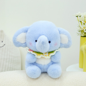 Nuovo felice carino piccolo elefante blu di pezza con riempimento di cotone PP peluche per bambini compagno bambola adorabili decorazioni per la casa bambole - Product Image 4
