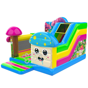 Structure gonflable champignon d'extérieur pour la famille, utilisation en jardin, rangement facile après utilisation, design champignon de dessin animé, bords doux et sûrs - Product Image 1