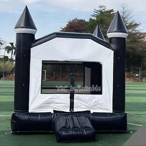 <span class=keywords><strong>Castillo</strong></span> Inflable Blanco y Negro <span class=keywords><strong>de</strong></span> Nuevo Diseño con Tobogán para Niños, para Fiestas en <span class=keywords><strong>el</strong></span> Patio Trasero, <span class=keywords><strong>de</strong></span> Grado Comercial - Product Image 5