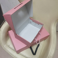 Scatola di carta con logo personalizzato all'ingrosso scatola di imballaggio a conchiglia pieghevole scatola di scarpe portatile con manico