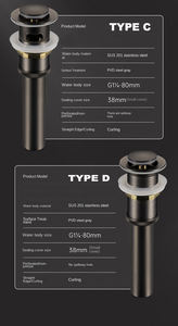 19,9 cm Spülbeckensieb Abflussstopper Überlauf Edelstahl Waschbecken Pop-Up Abflussventil mit Messingventilkern - Product Image 6