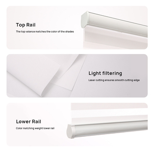 Hướng dẫn sử dụng không dây ngày và đêm hai lớp mù với đường viền bằng tay an toàn không dây Zebra Con lăn Rèm màu - Product Image 4