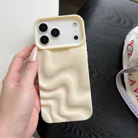 Coque de protection antichoc en silicone à motif vague tendance pour iPhone 17 16 15 14 13 12 11 Pro Max