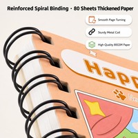 Cuaderno Creativo Capibara A7 con Espiral, Diseño de Dibujos Animados con Apertura Lateral, Bonito Bloc de Notas Portátil en Blanco, 80 Hojas, Regalo para Estudiantes, Venta al por Mayor