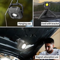 Lampe de travail portable mini LED magnétique rechargeable 500 lumens, étanche IPX4, 4 modes, pour réparation automobile et atelier, cadeau pour homme