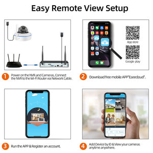 Bộ Hệ Thống <span class=keywords><strong>Camera</strong></span> Không Dây An Ninh Gia Đình 5MP 3MP Hệ Thống <span class=keywords><strong>Camera</strong></span> CCTV Vòm <span class=keywords><strong>IP</strong></span> WiFi 4CH 8CH NVR Ngoài Trời 1080P - Product Image 3