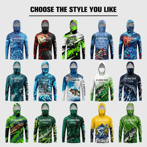 เสื้อตกปลาแบบมีฮู้ดสำหรับผู้ชายผู้หญิงเสื้อตกปลามีฮู้ด <span class=keywords><strong>UPF</strong></span> 50 + น้ำหนักเบาระบายอากาศได้ดีแห้งเร็วเสื้อผ้าตกปลากลางแจ้ง - Product Image 3