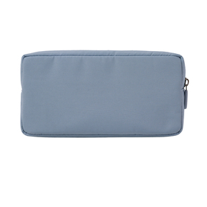 <b>Light</b> Blue Nylon Pencil Case with Clear <b>Window</b> A5 Size Stationery Bag for School and Office Use - Product Image 3
