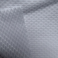 Tissu en maille ondulée respirant en spandex 140 GSM, matière élastique teinte pour sous-vêtements et couches intérieures de maillots de sport