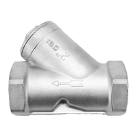 Válvula de Ángulo Tipo Y de Acero Inoxidable 304 CHUANBEN GL11W-16P, Filtro Estándar ISO de 1/2"-2", Resistente a la Corrosión, Sello EPDM+PTFE, 1.6Mpa