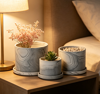 Vase en céramique de style nordique, vase à fleurs minimaliste, base de drainage durable, design minimaliste pour la décoration de table, intérieur/extérieur (1 pièce)
