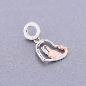 Ajuste Original Pan Charms pulsera 925 plata esterlina novia y novio baile cuenta <span class=keywords><strong>para</strong></span> mujer fabricación de joyas - Product Image 4