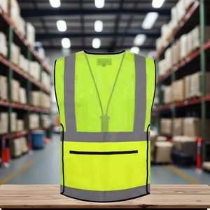 Gilet de sécurité jaune personnalisable avec logo OEM d'usine, homologué ANSI CE, vêtements de sécurité réfléchissants - Product Image 6